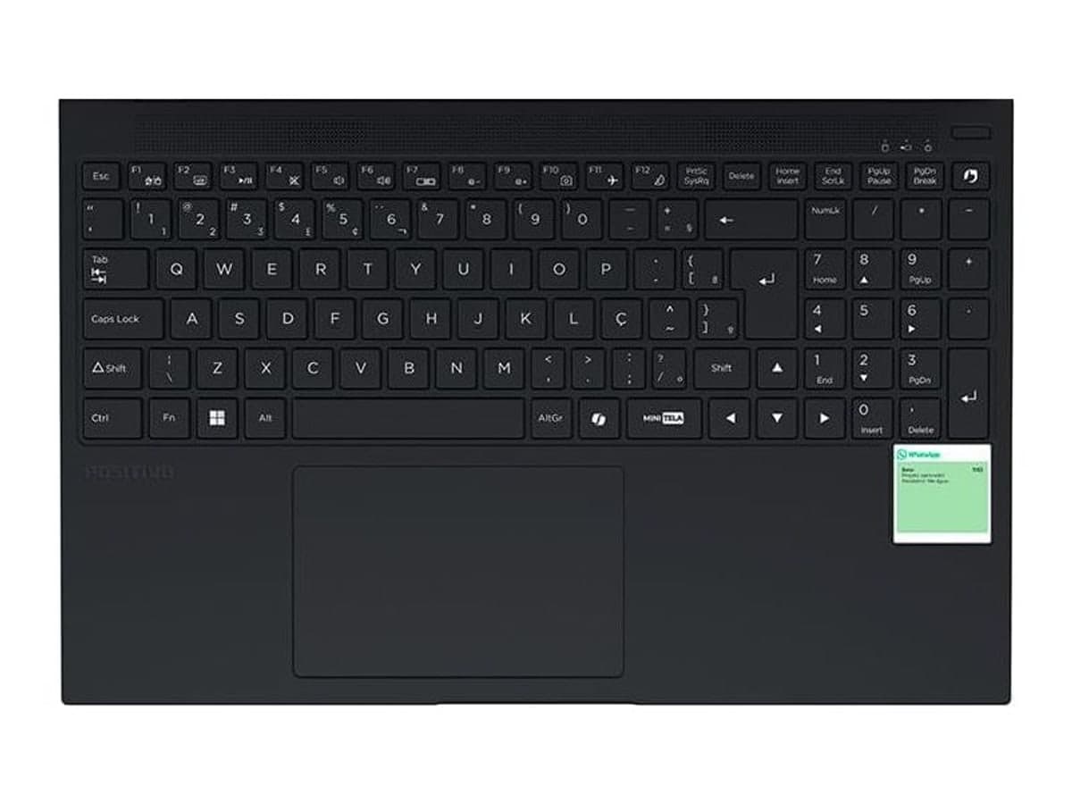 Teclado do Positivo Vision i15M com a minitela