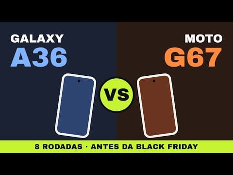 Miniatura do vídeo: Galaxy A36 ou moto g67? 8 rodadas para decidir antes da Black Friday